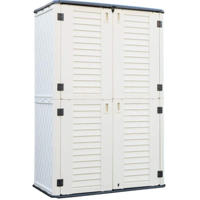Garden Weather Resistance 4 ft. 2 in. W x 2 ft. 5 in. D Resin Vertical Tool Shed outdoor storage