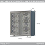 All-Weather Utility Cabinet for Garden, Patio, Pool & Backyard – Waterproof Plastic Storage with Adjustable Shelves for Tools & Shoes, 34.3″×15″×36.2″