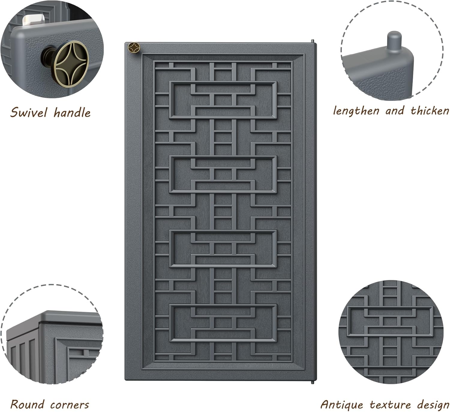 All-Weather Utility Cabinet for Garden, Patio, Pool & Backyard – Waterproof Plastic Storage with Adjustable Shelves for Tools & Shoes, 34.3″×15″×36.2″