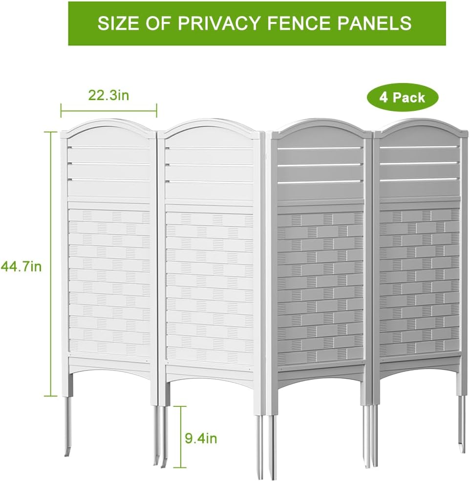 Outdoor Plastic Garden Pool Privacy Screen Fence Easy Installation