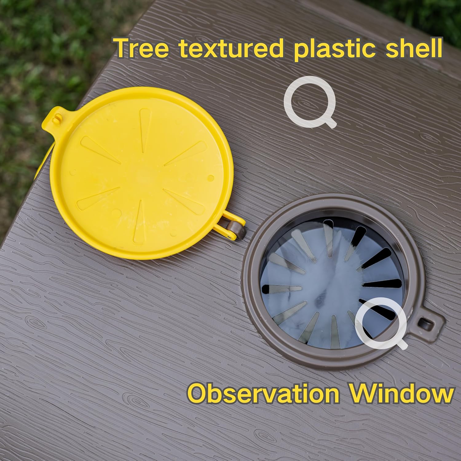 DIYOKAI Plastic Chicken Rabbit Hutch Cage Outdoor Guinea Pig Cage with Waterproof Shell, Easy Tray, Separable Hutch, Revolving Doors, Smooth Wheels