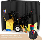 KINYING Outdoor Horizontal Storage Shed,37 Cu.ft Storage Cabinet Waterproof Resin Tool Organiser Storage Box for Garden Tools and Patio Furniture