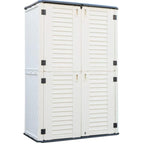 Garden Weather Resistance 4 ft. 2 in. W x 2 ft. 5 in. D Resin Vertical Tool  Shed outdoor storage