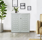 Home Furniture Outdoor 34.3"W x 36.2"H Plastic Vertical Storage Shed With One Shelf