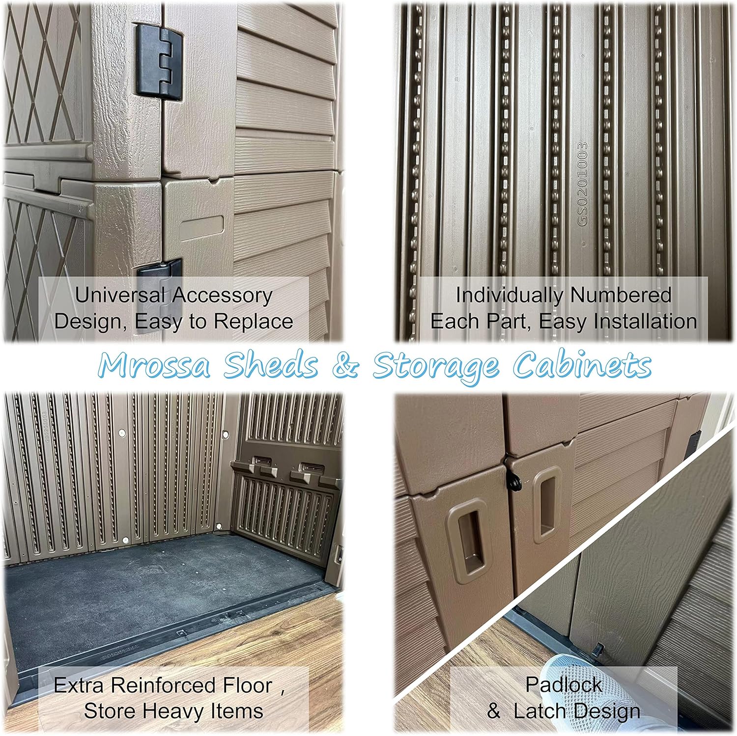 52 Cu Ft Vertical Cabinet – Weatherproof Outdoor Storage with Reinforced Floor for Garage, Bike Shed, Pool & Garden