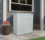 Home Furniture Outdoor 34.3"W x 36.2"H Plastic Vertical Storage Shed With One Shelf