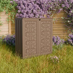 Home Furniture Outdoor 34.3"W x 36.2"H Plastic Vertical Storage Shed With One Shelf