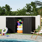 KINYING Outdoor Horizontal Storage Shed,37 Cu.ft Storage Cabinet Waterproof Resin Tool Organiser Storage Box for Garden Tools and Patio Furniture