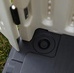 KINYING Larger Outdoor Storage Shed Weather Resistance, Horizontal Outdoor Storage Box Waterproof for Garden, Patios, Backyards, 48 Cu.ft Capacity for Garbage Cans, Lawn Mower, Garden Tools