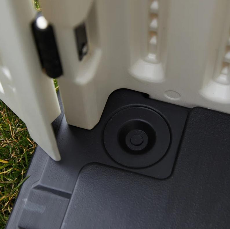 KINYING Larger Outdoor Storage Shed Weather Resistance, Horizontal Outdoor Storage Box Waterproof for Garden, Patios, Backyards, 48 Cu.ft Capacity for Garbage Cans, Lawn Mower, Garden Tools