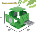 DIYOKAI Chicken coop with Insulated Nesting Boxes, Metal cage, Waterproof Cover, Mobile Wheels and Ladders- Chicken Run for Yard, Weather Resistance