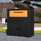 Outdoor Parcel Drop Box, Resin Waterproof and Rustproof Parcel Drop cabinet, Anti-theft Locking Package Delivery Box for Porch, House, Curb, Patio,Bakcyard,Black