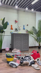 All-Weather Utility Cabinet for Garden, Patio, Pool & Backyard – Waterproof Plastic Storage with Adjustable Shelves for Tools & Shoes, 34.3″×15″×36.2″